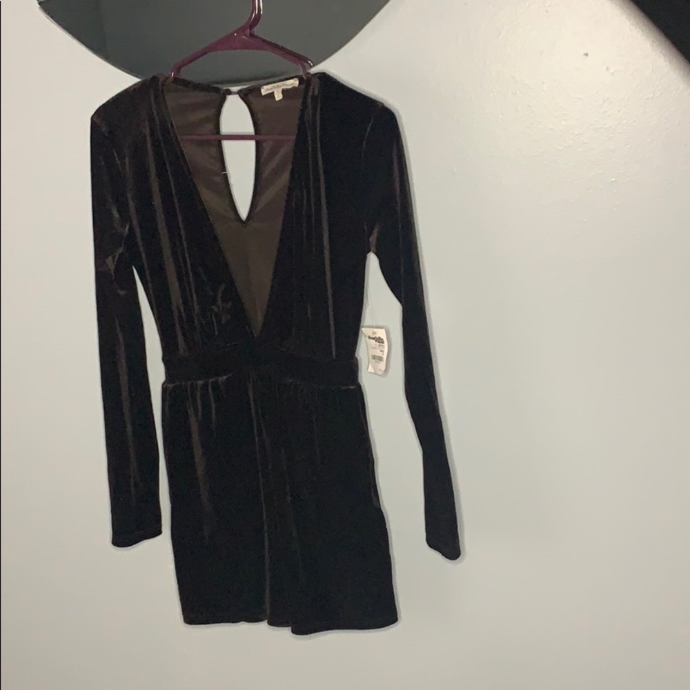 Charlotte Russe Brown Long Sleeve Dress